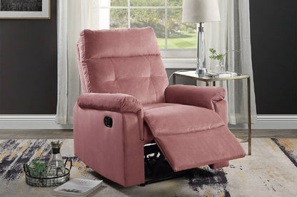 Luxe Velvet Blush Recliner Chair