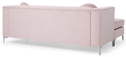 Pink Delray Sofa Chaise (3 Boxes)