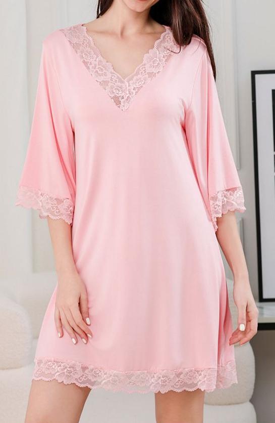 Soft Lacey Pink Nightgown