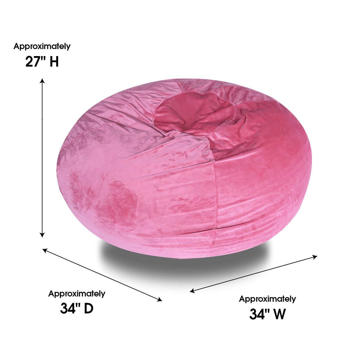 Minky Velvet Bean Bag Chair