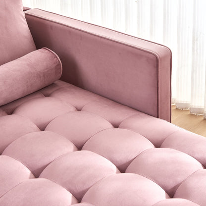 Mid-Century Modern Velvet Chaise and Sleeper