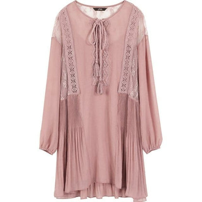 Boho High Waist Vintage Midi Dress